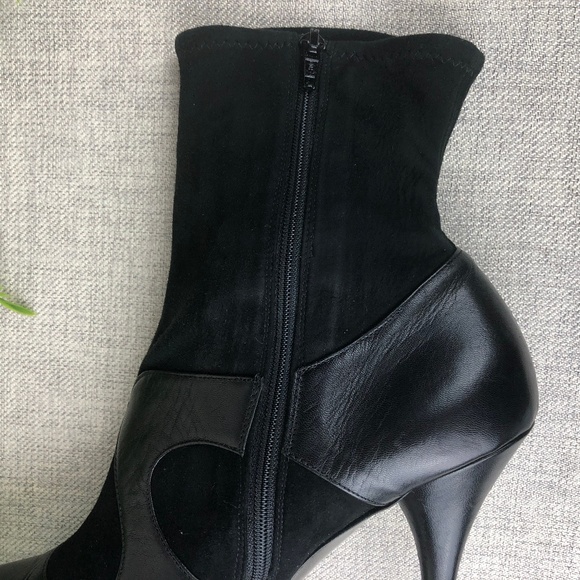 Miu Miu Leather and Suede Sock Boots - Picture 5 of 8